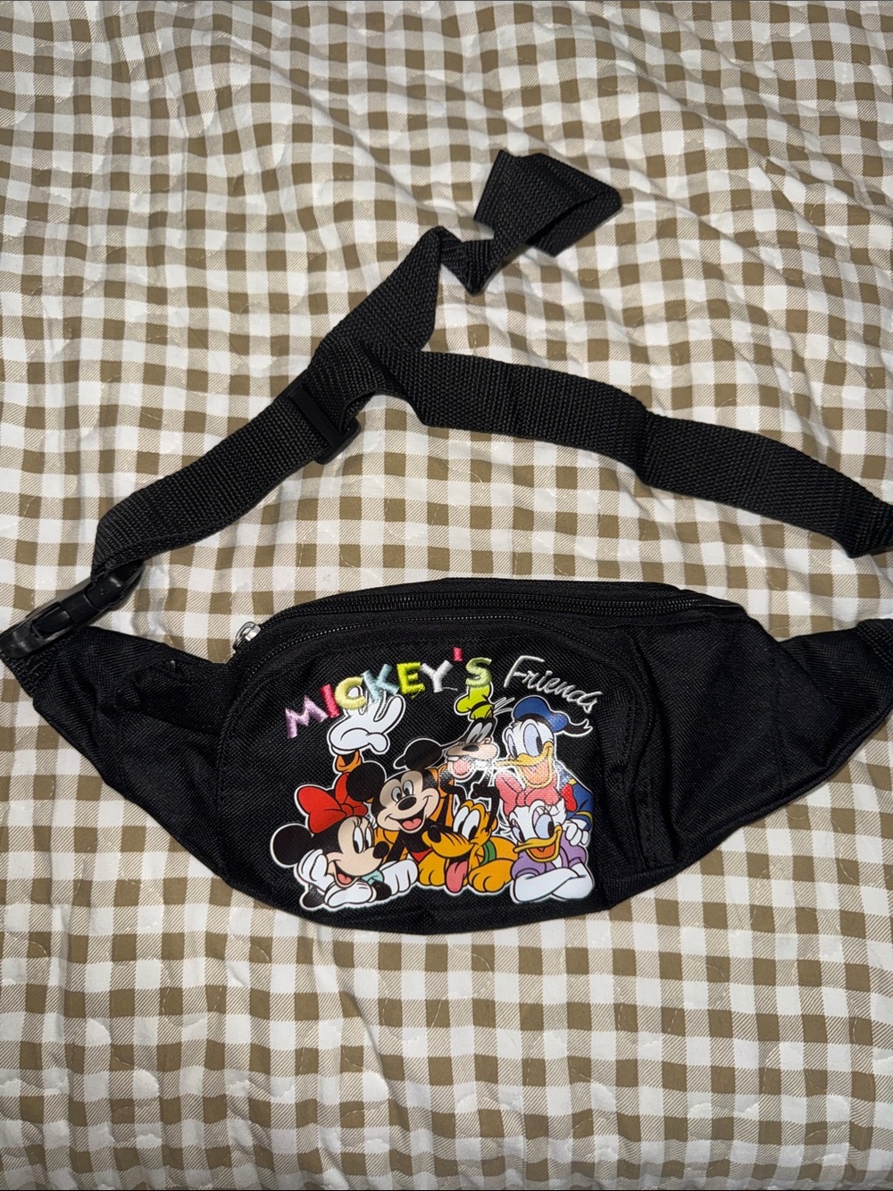 Black Mickey & Friends Graphic Waist Bag